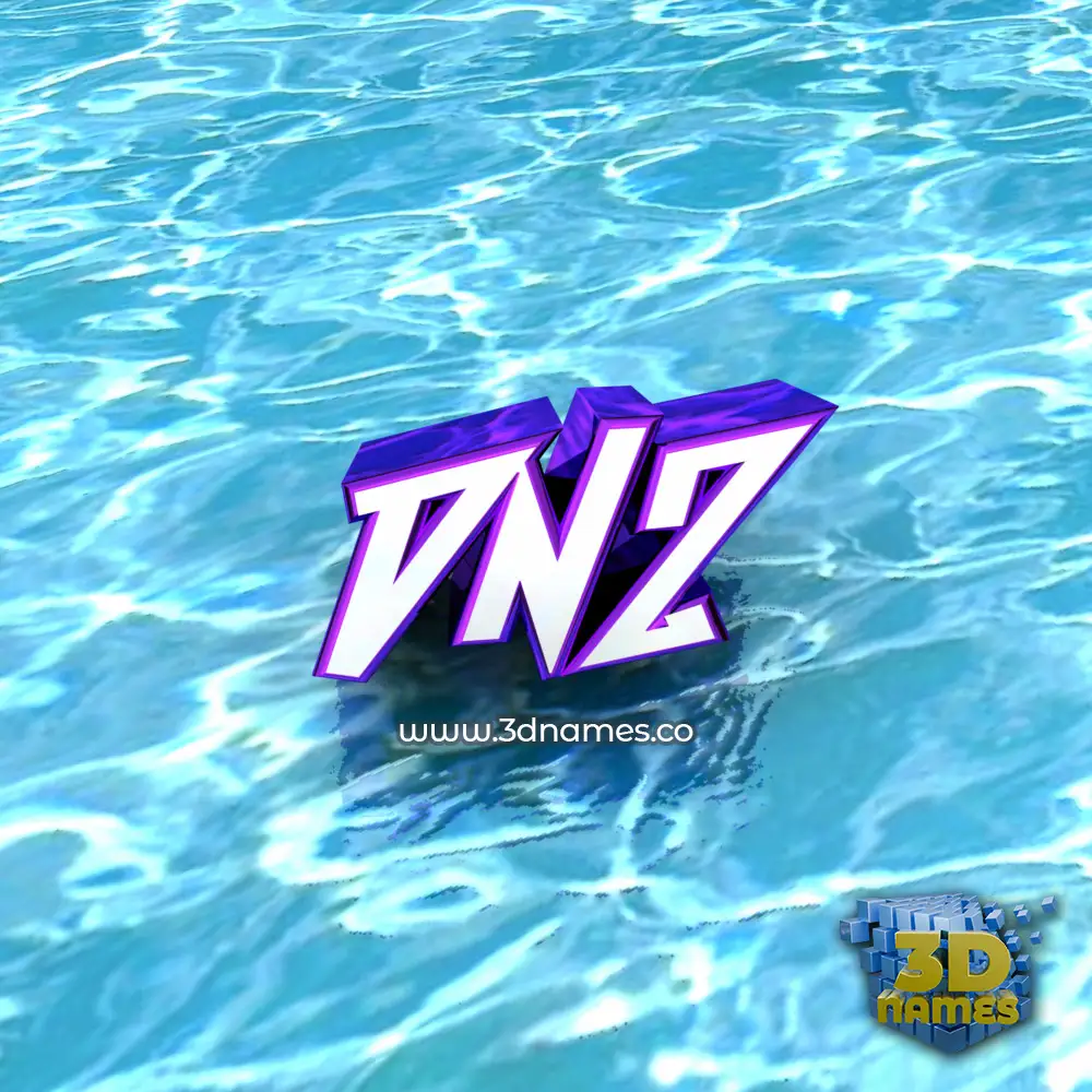 dnz in Water style - 3D name wallpaper