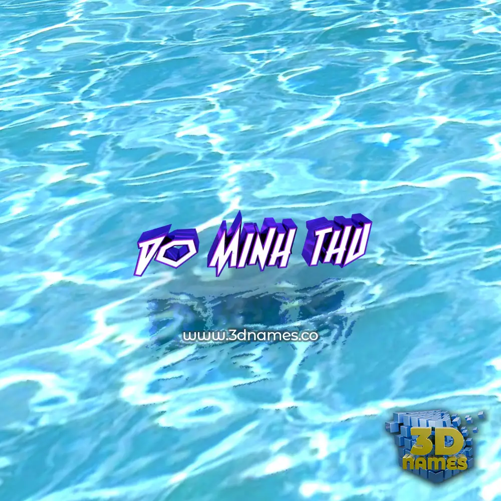 do minh thu in Water style - 3D name wallpaper