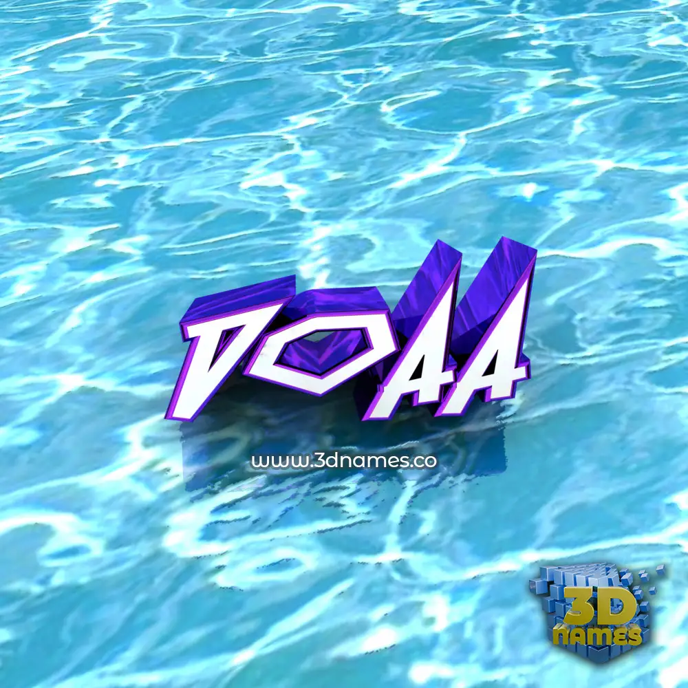 doaa in Water style - 3D name wallpaper