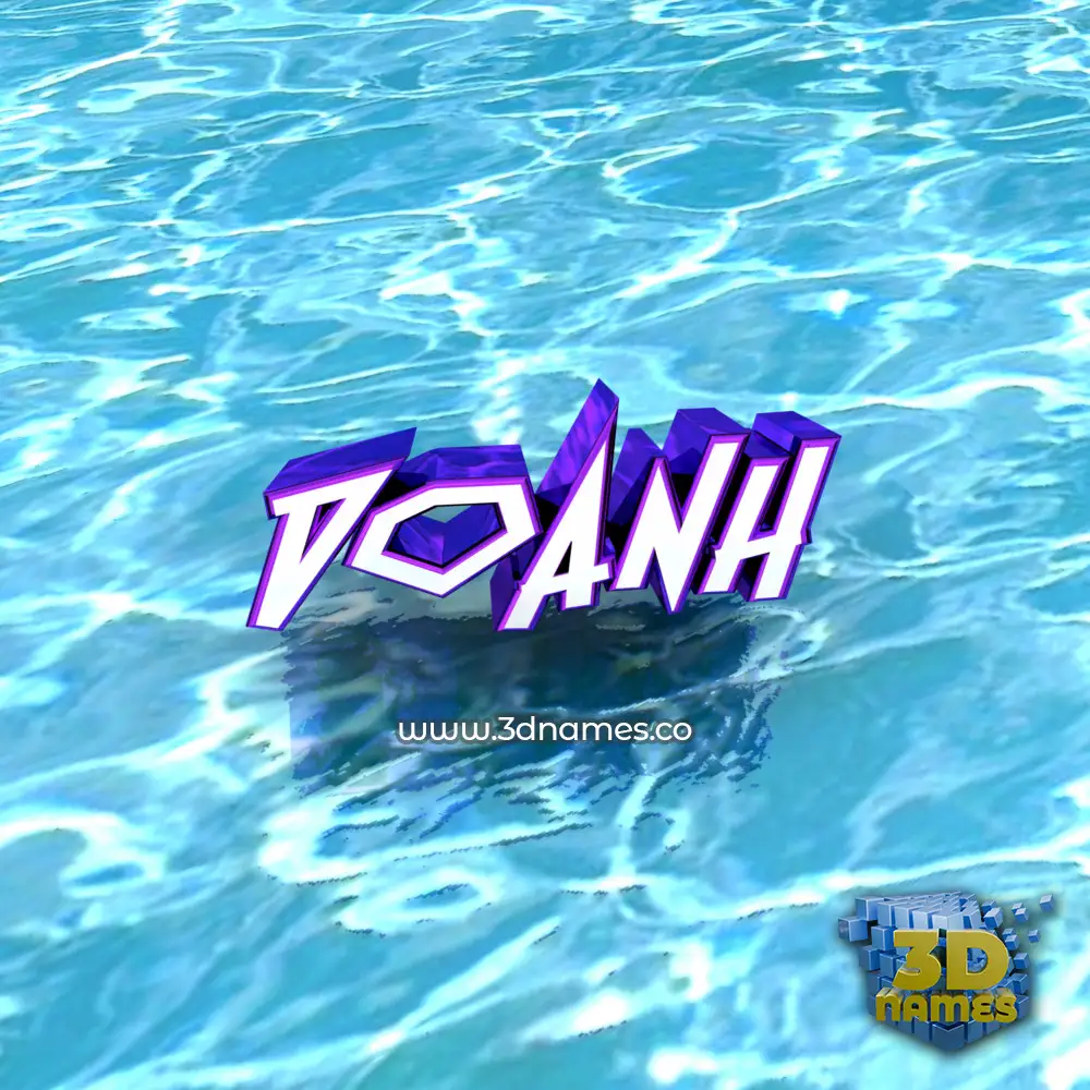 doanh in Water style - 3D name wallpaper