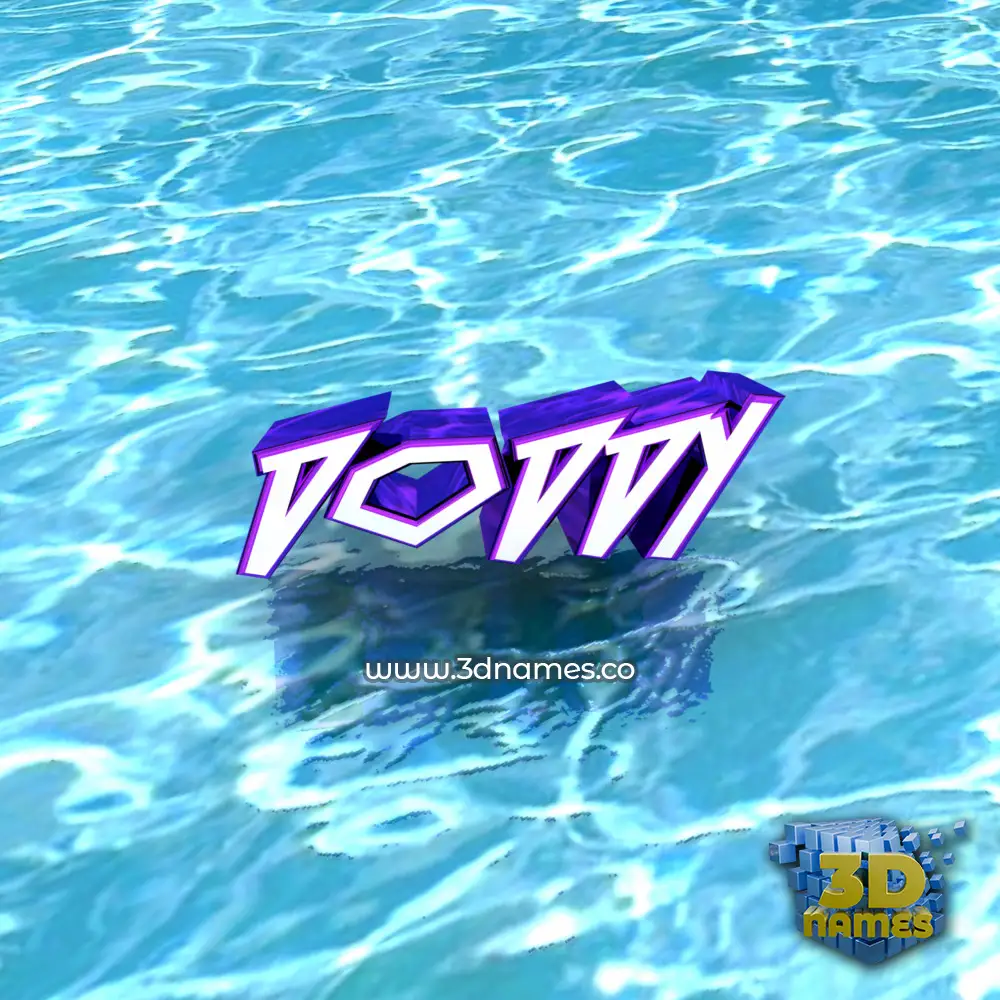 doddy in Water style - 3D name wallpaper