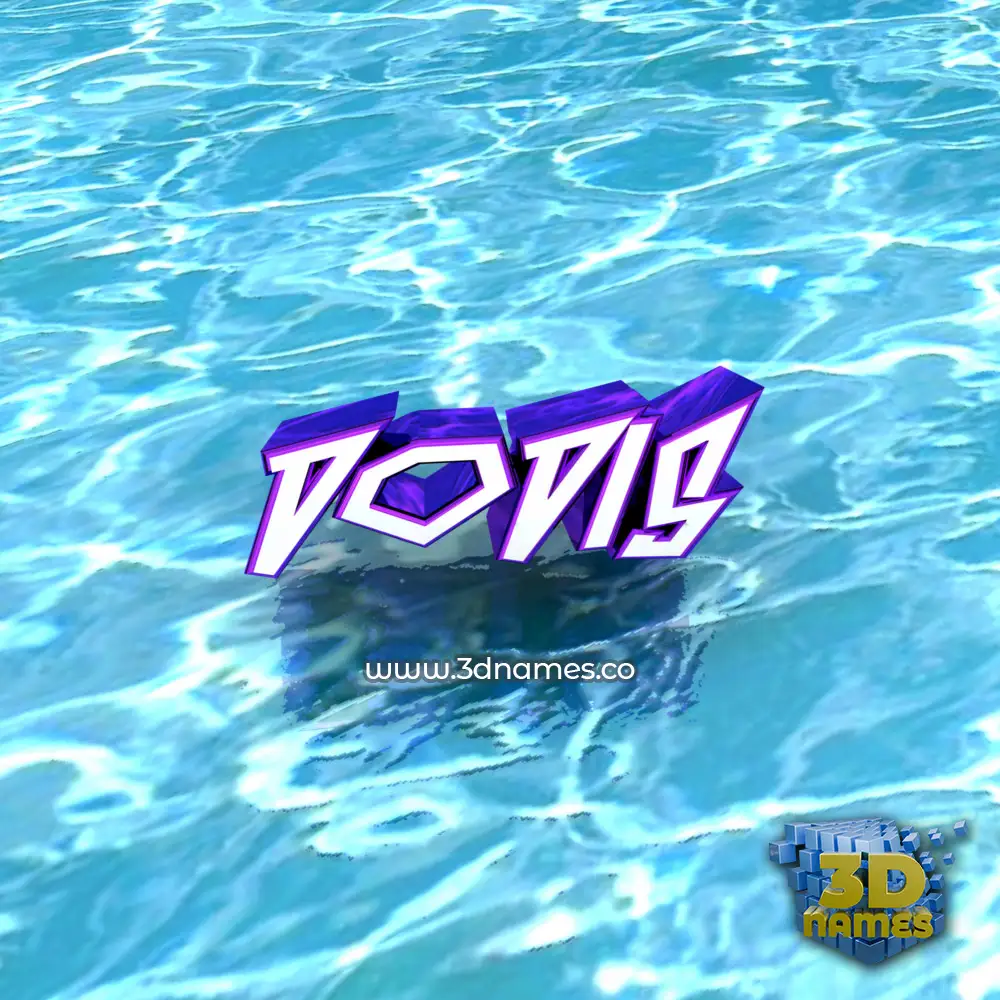 dodis in Water style - 3D name wallpaper