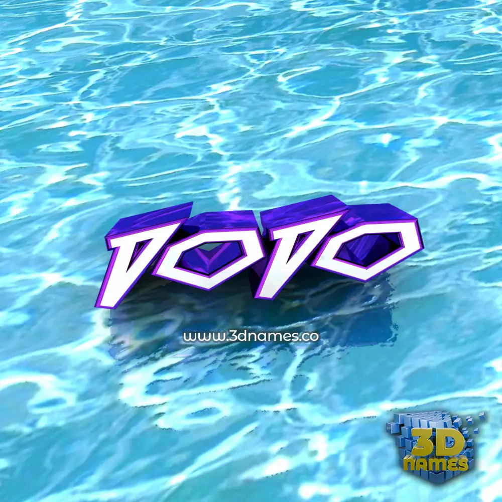 dodo in Water style - 3D name wallpaper