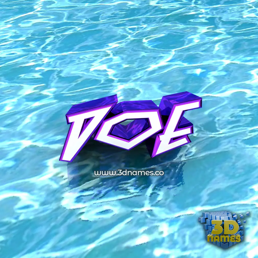 doe in Water style - 3D name wallpaper