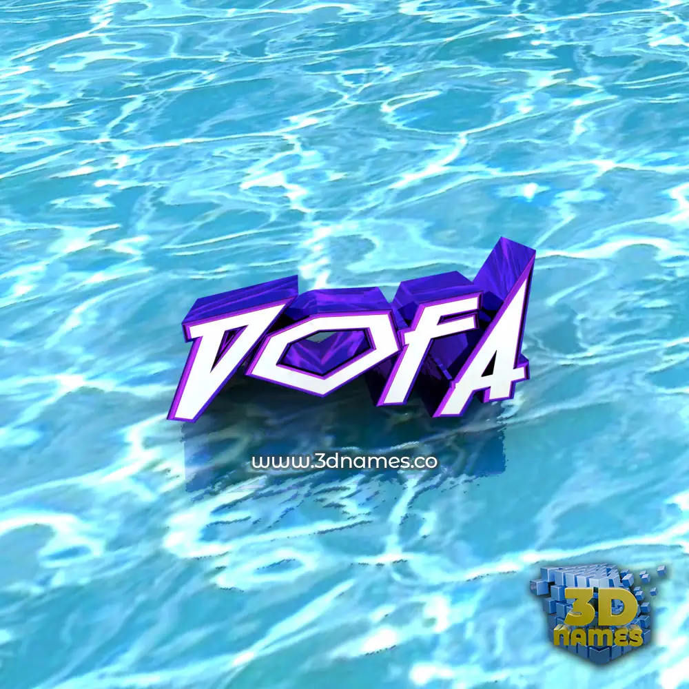 dofa in Water style - 3D name wallpaper
