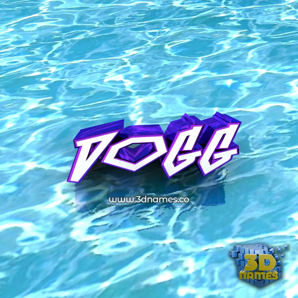 dogg in Water style - 3D name wallpaper