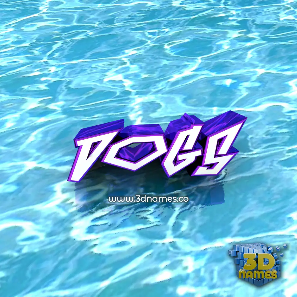 dogs in Water style - 3D name wallpaper