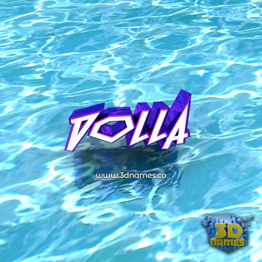dolla in Water style - 3D name wallpaper