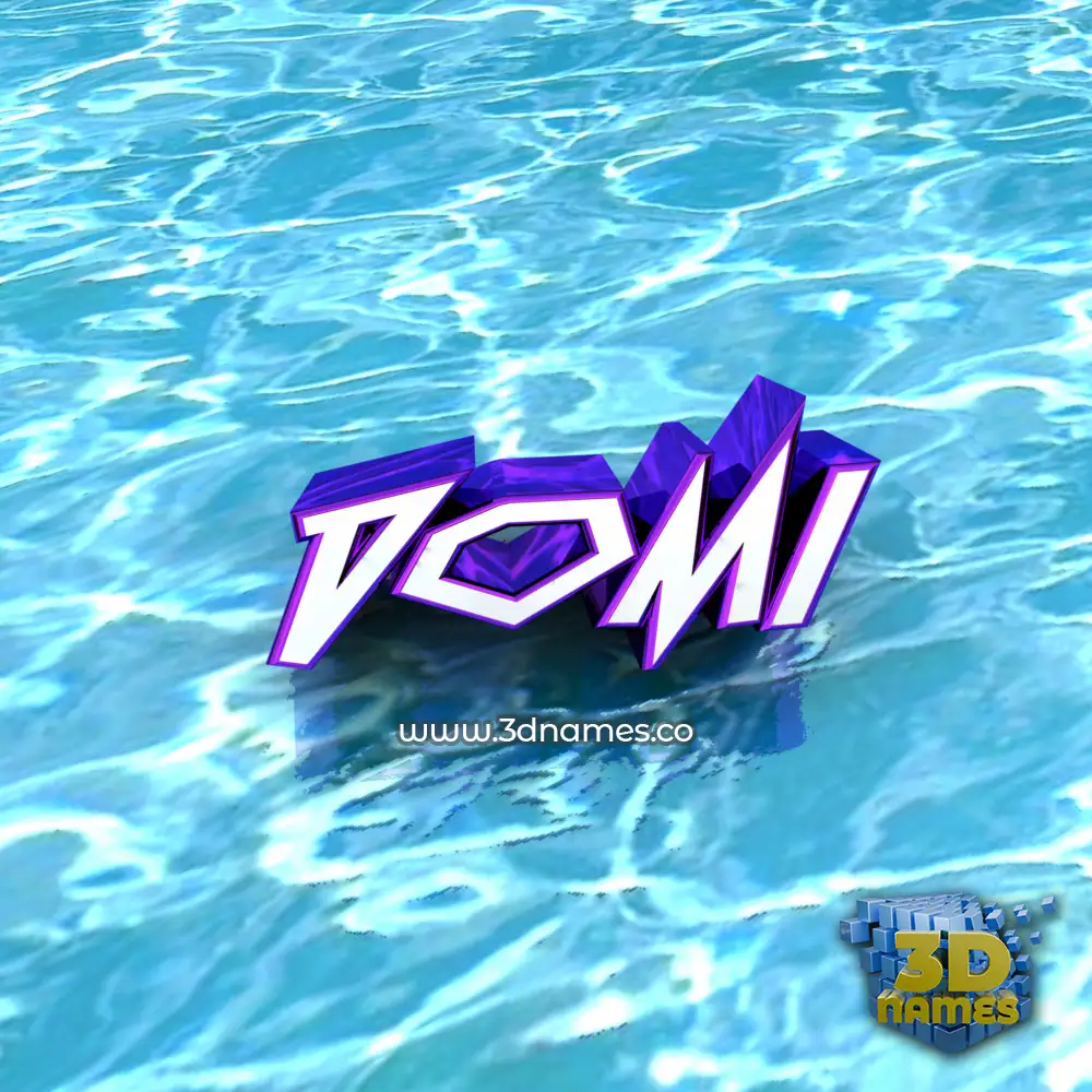 domi in Water style - 3D name wallpaper