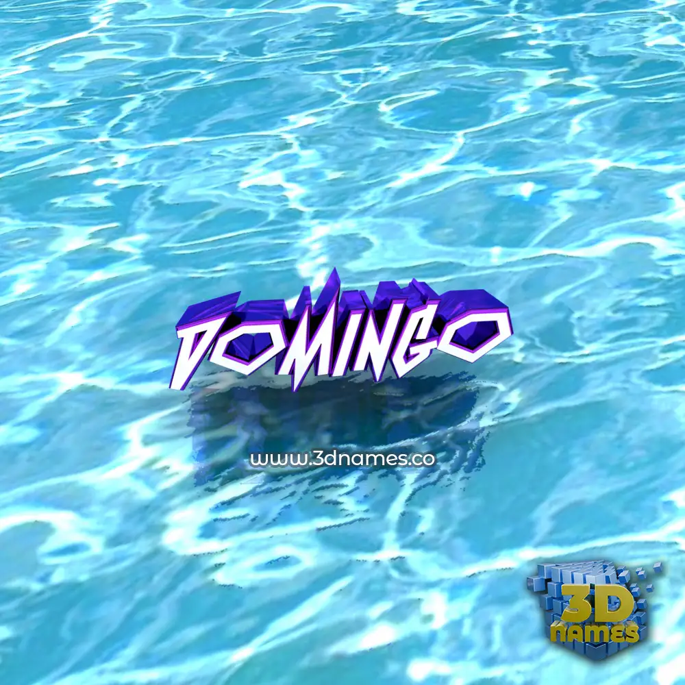 domingo in Water style - 3D name wallpaper