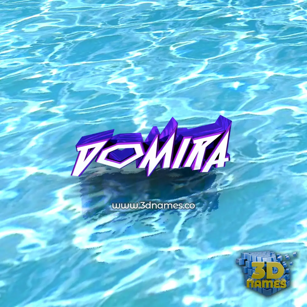 domira in Water style - 3D name wallpaper