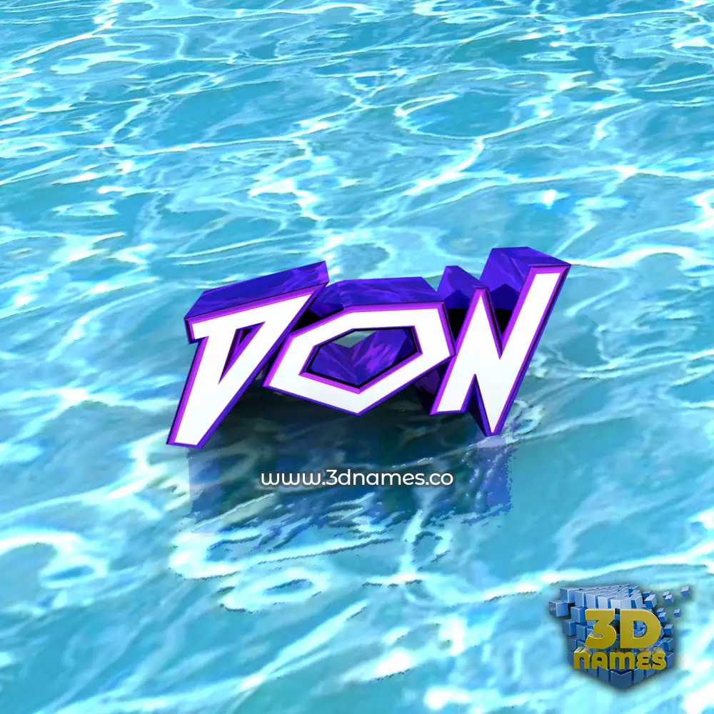 don in Water style - 3D name wallpaper