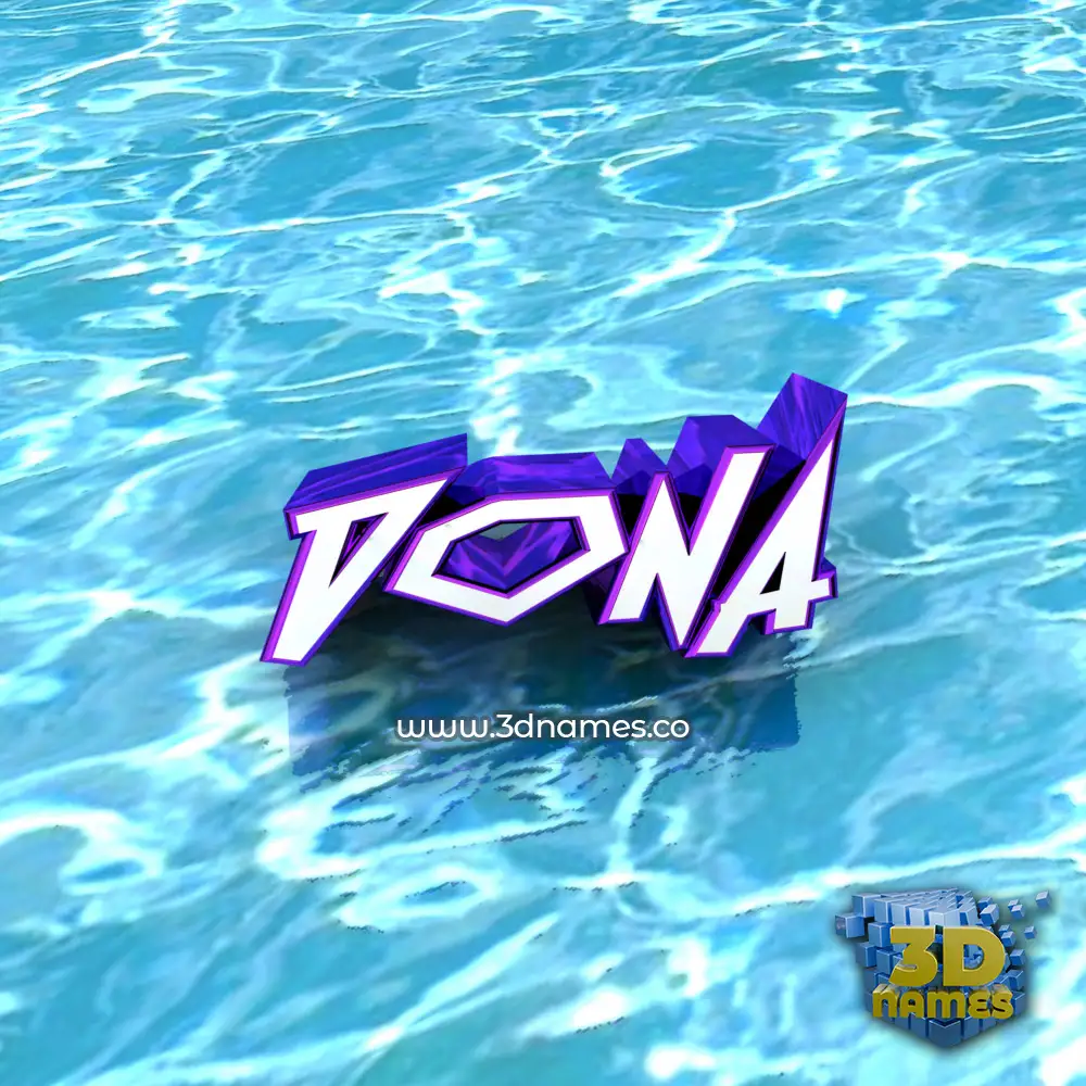 dona in Water style - 3D name wallpaper