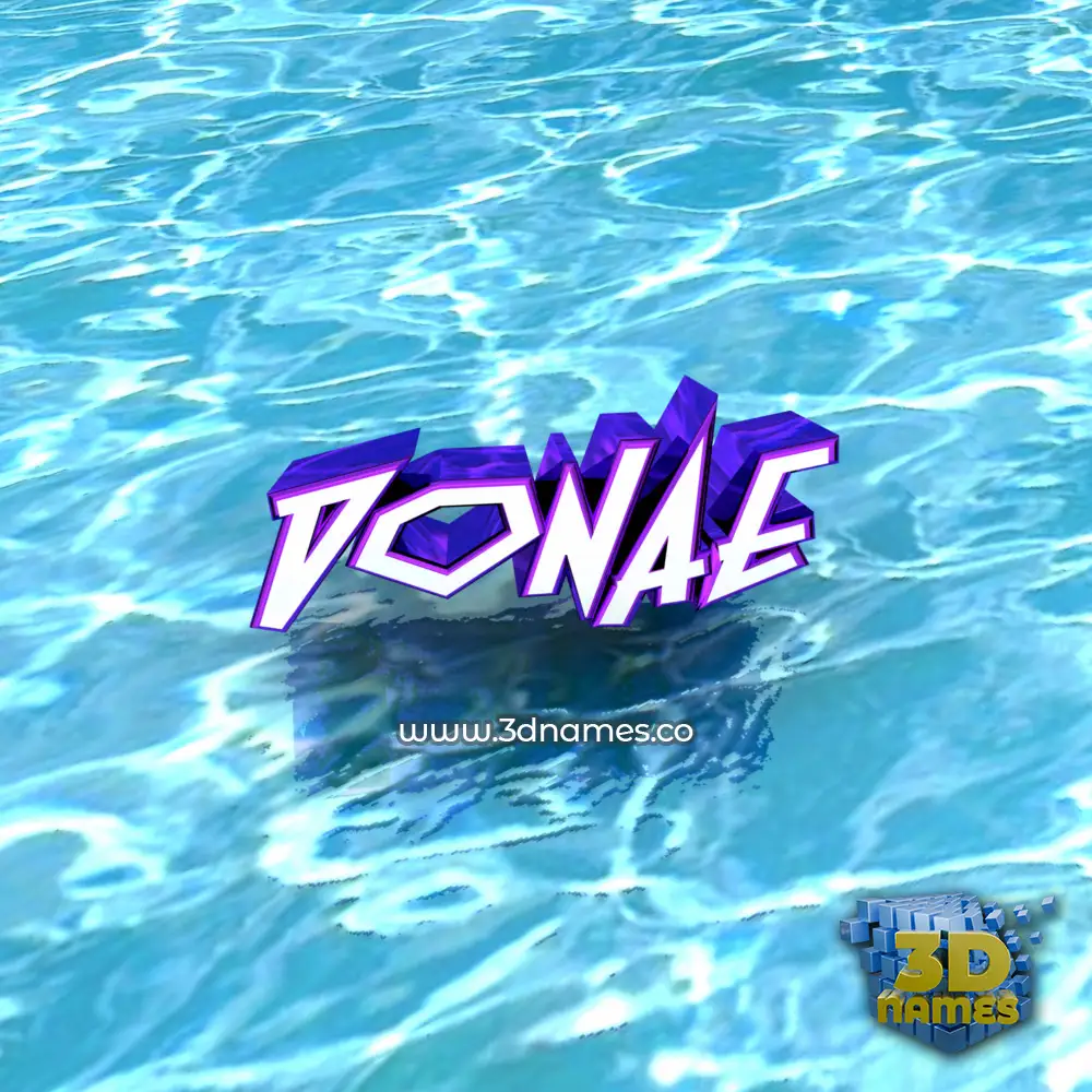donae in Water style - 3D name wallpaper