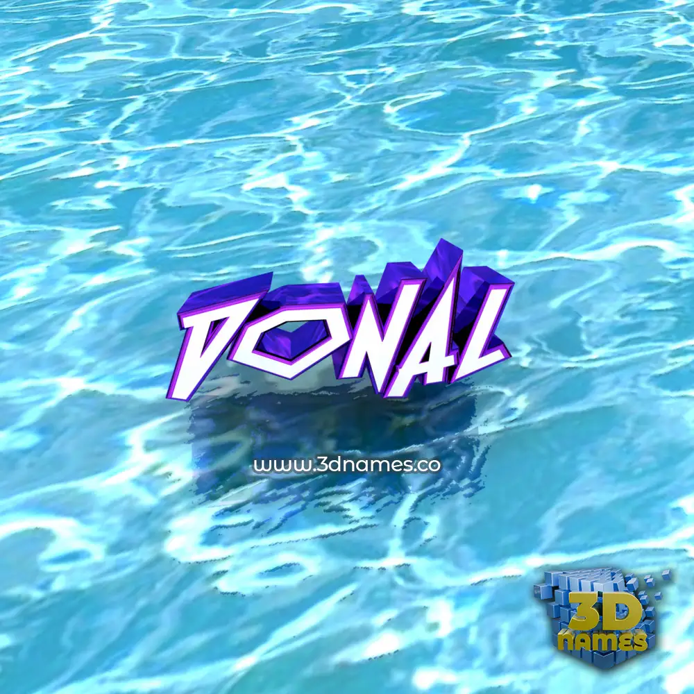 donal in Water style - 3D name wallpaper