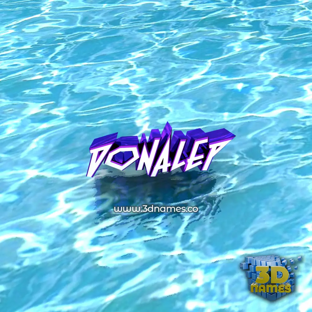 donalep in Water style - 3D name wallpaper