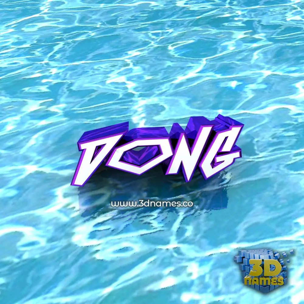 dong in Water style - 3D name wallpaper