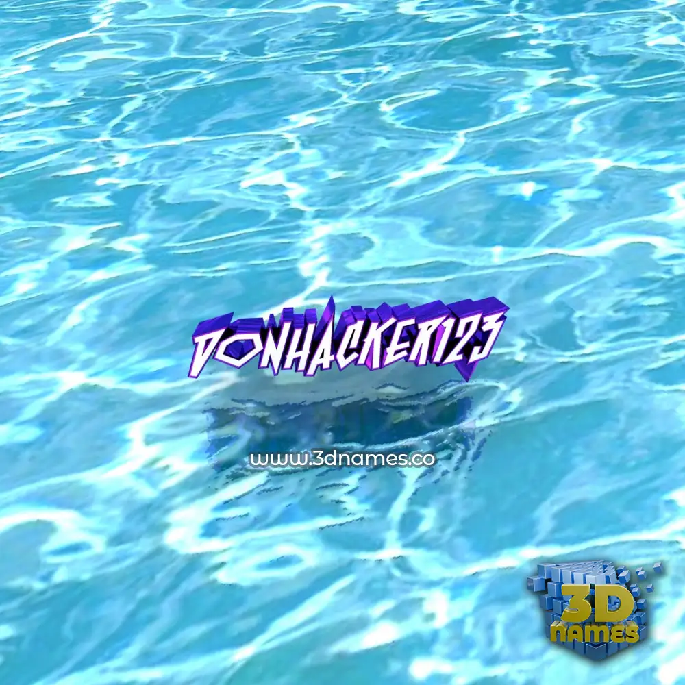 donhacker123 in Water style - 3D name wallpaper
