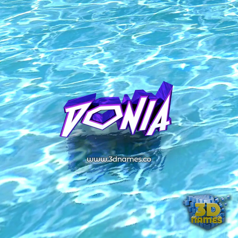 donia in Water style - 3D name wallpaper