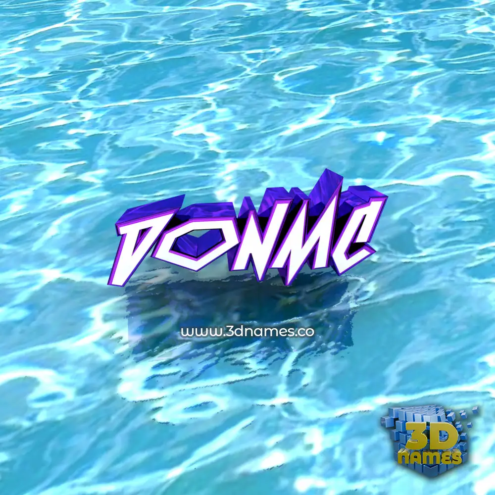 donmc in Water style - 3D name wallpaper