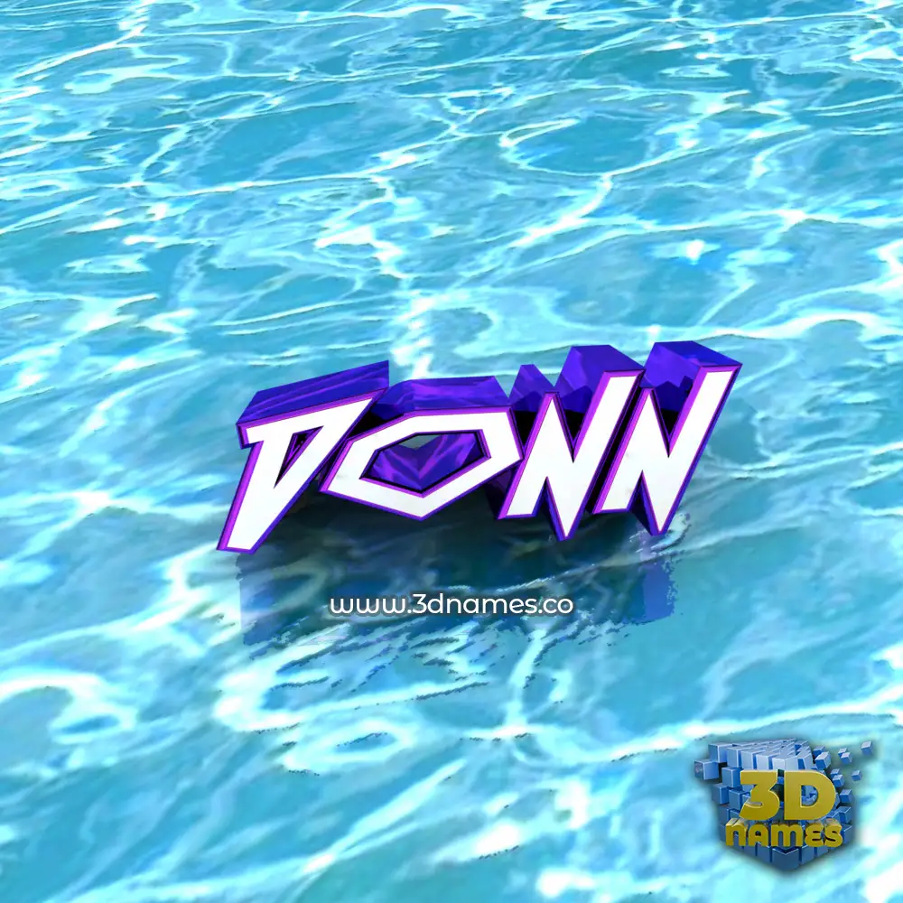 donn in Water style - 3D name wallpaper