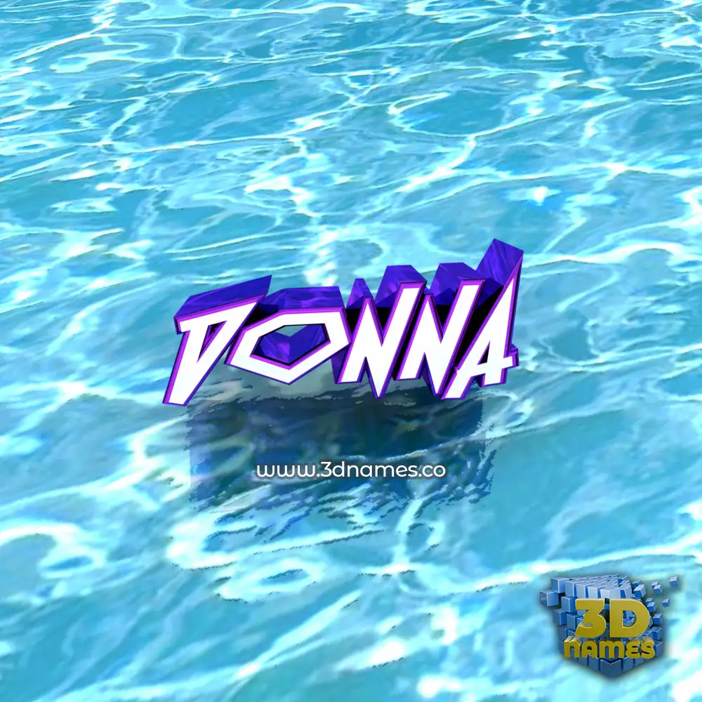 donna in Water style - 3D name wallpaper