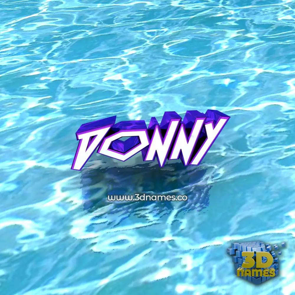 donny in Water style - 3D name wallpaper