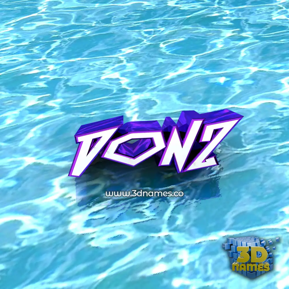 donz in Water style - 3D name wallpaper