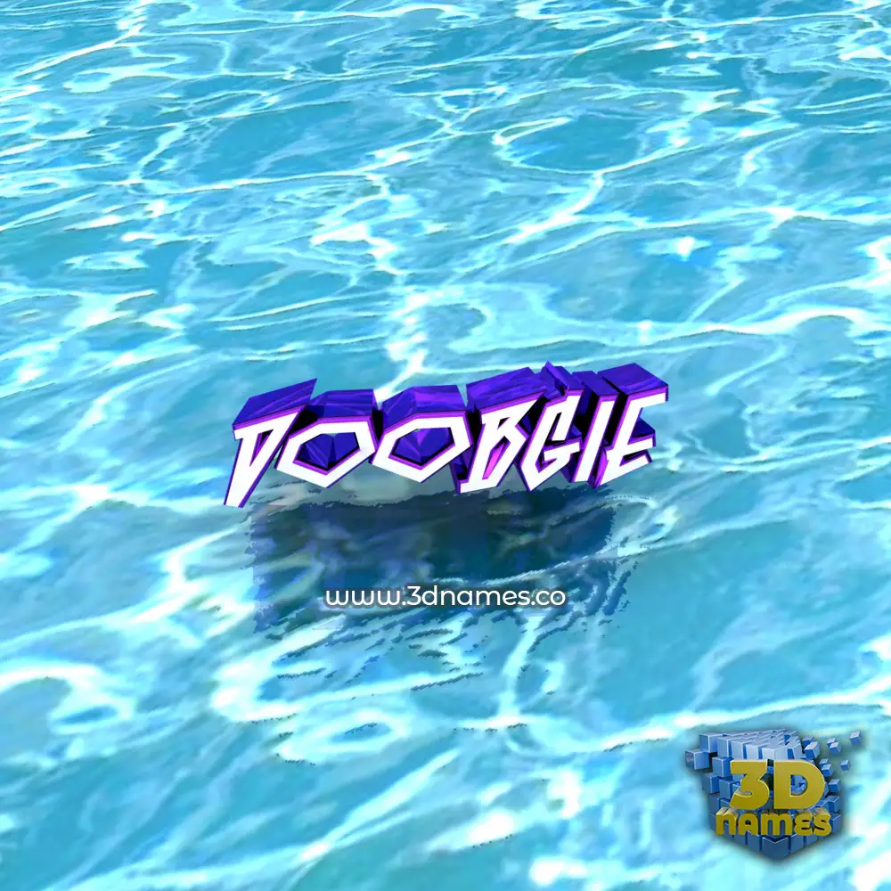 doobgie in Water style - 3D name wallpaper