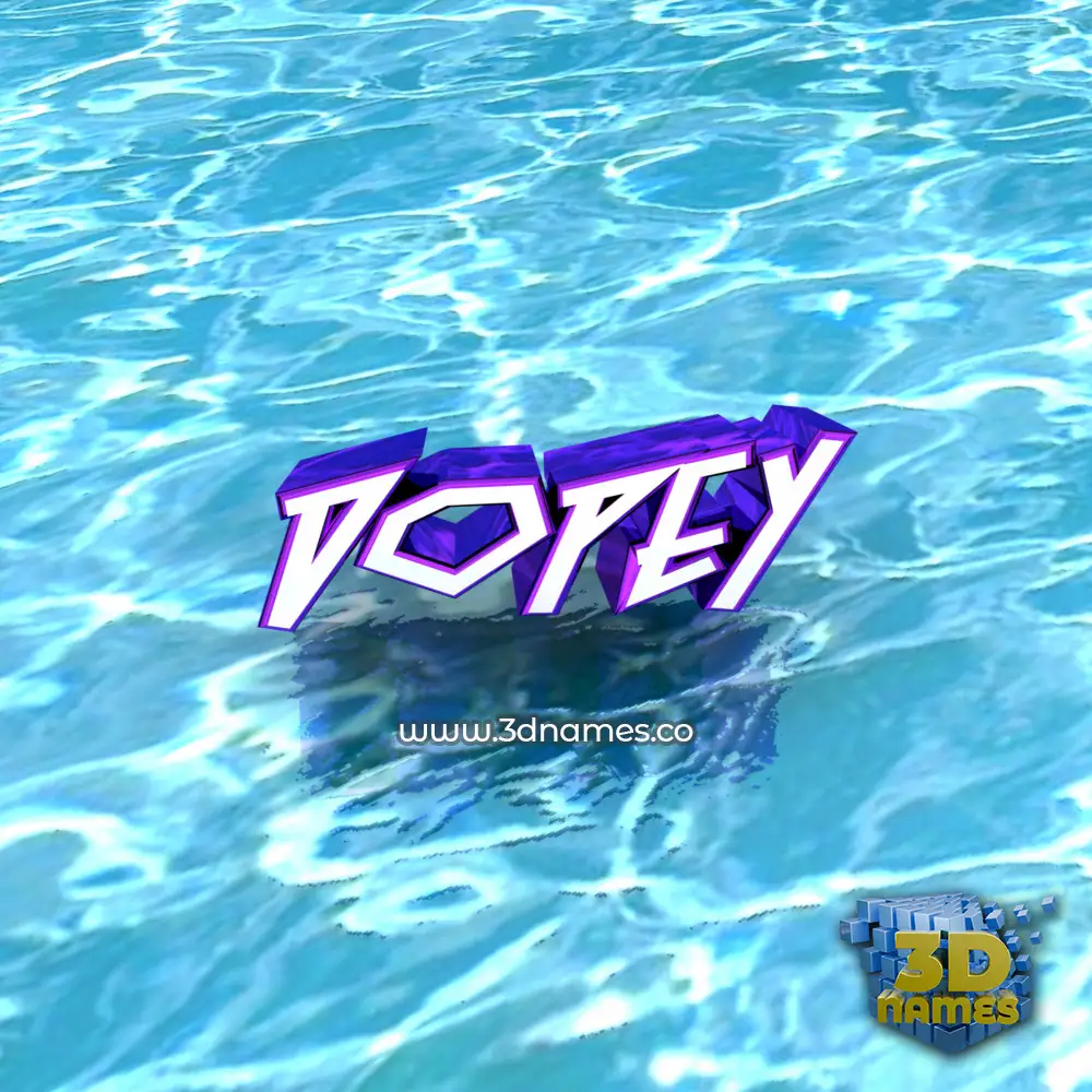 dopey in Water style - 3D name wallpaper