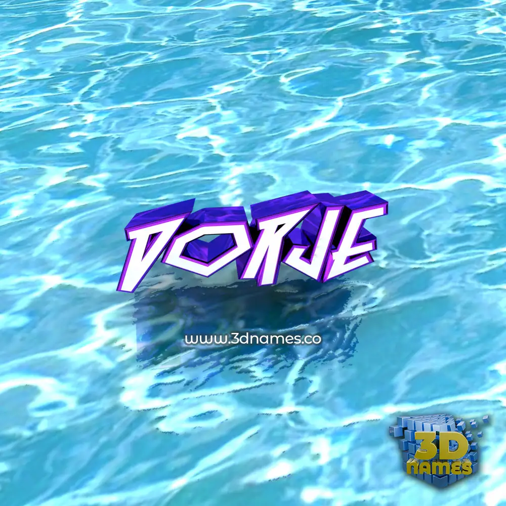 dorje in Water style - 3D name wallpaper