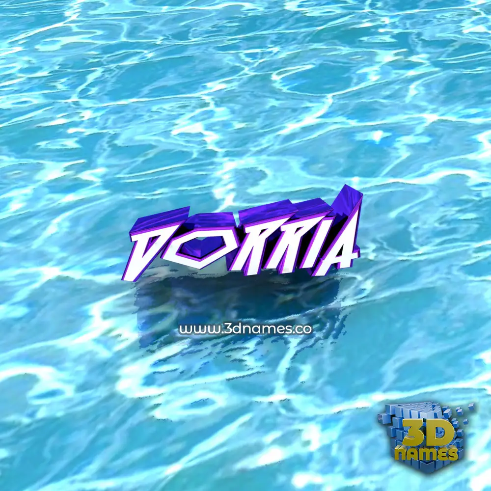 dorria in Water style - 3D name wallpaper
