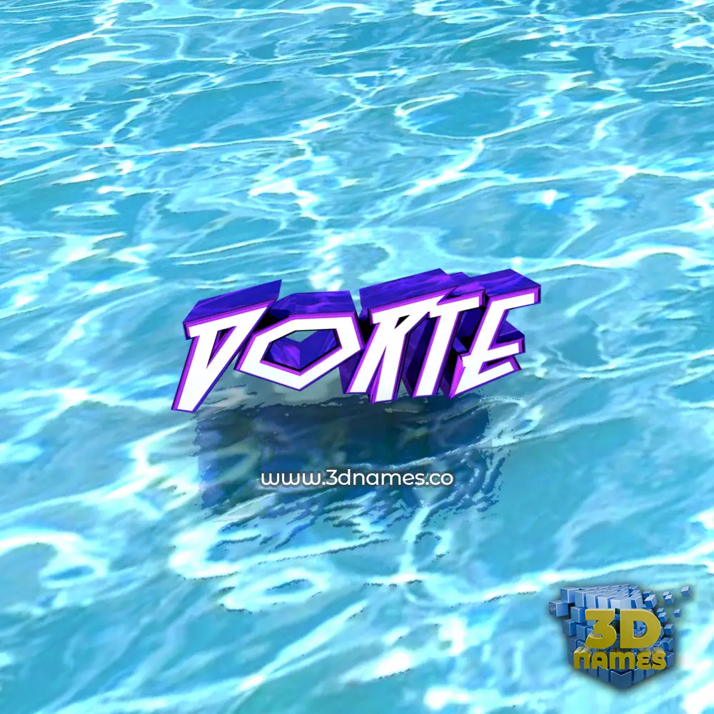 dorte in Water style - 3D name wallpaper