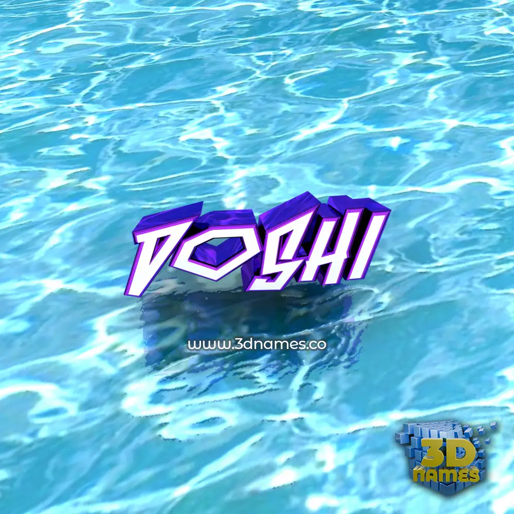 doshi in Water style - 3D name wallpaper