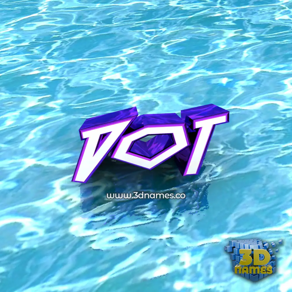 dot in Water style - 3D name wallpaper