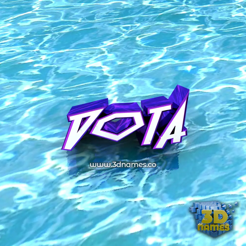 dota in Water style - 3D name wallpaper
