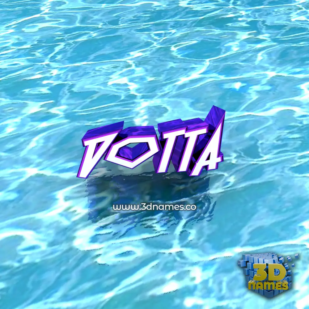 dotta in Water style - 3D name wallpaper