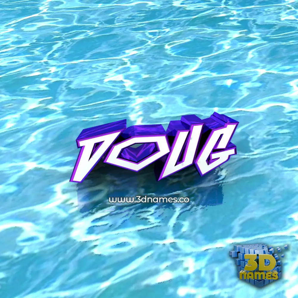 doug in Water style - 3D name wallpaper