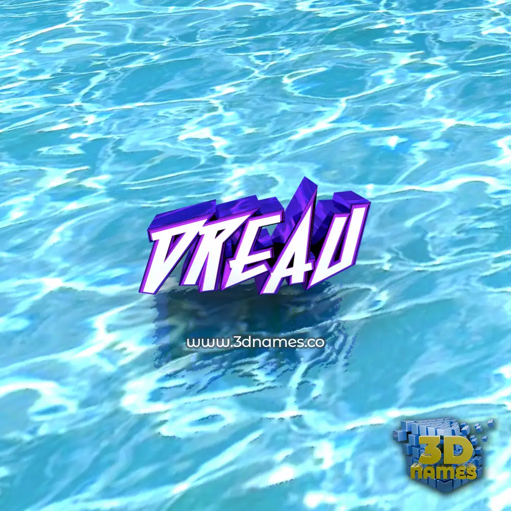dreau in Water style - 3D name wallpaper