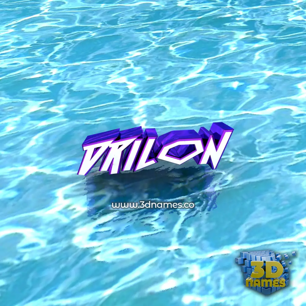 drilon in Water style - 3D name wallpaper