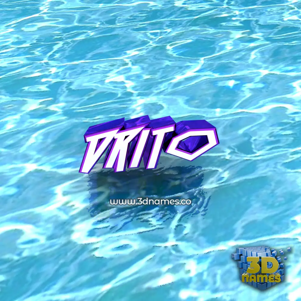 drito in Water style - 3D name wallpaper