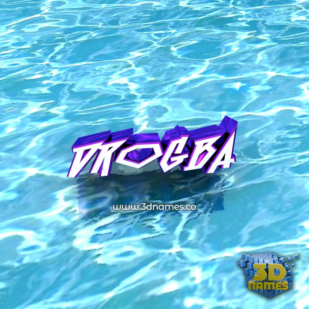 drogba in Water style - 3D name wallpaper