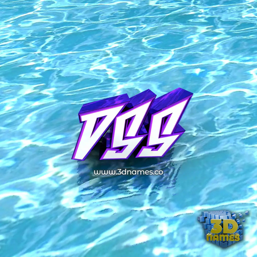 dss in Water style - 3D name wallpaper
