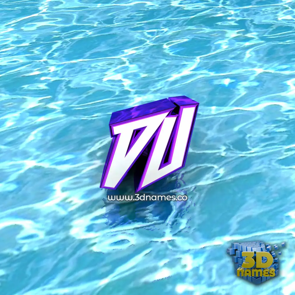 du in Water style - 3D name wallpaper