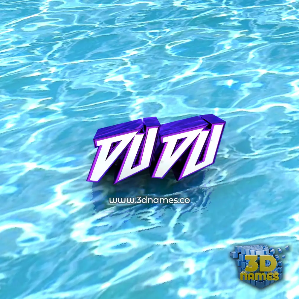 dudu in Water style - 3D name wallpaper