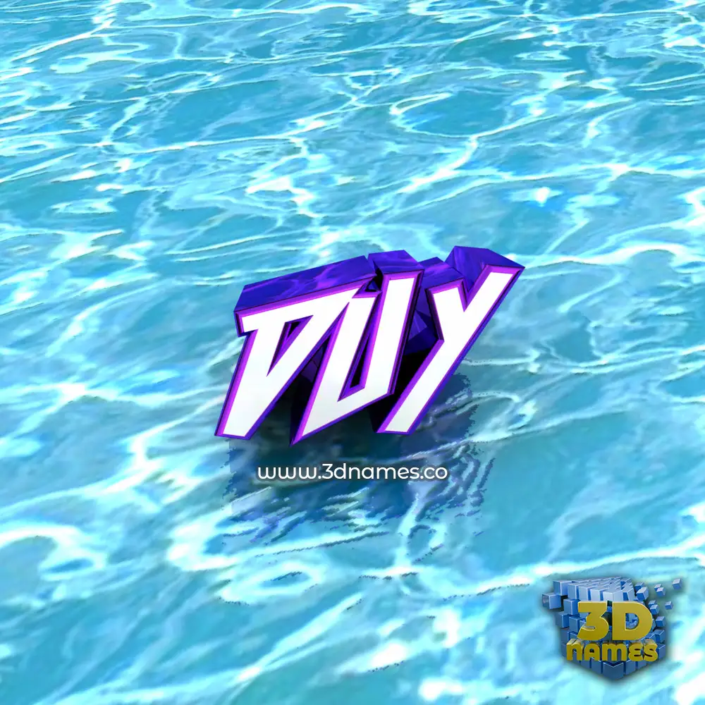 duy in Water style - 3D name wallpaper