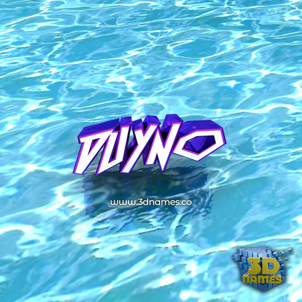 duyno in Water style - 3D name wallpaper
