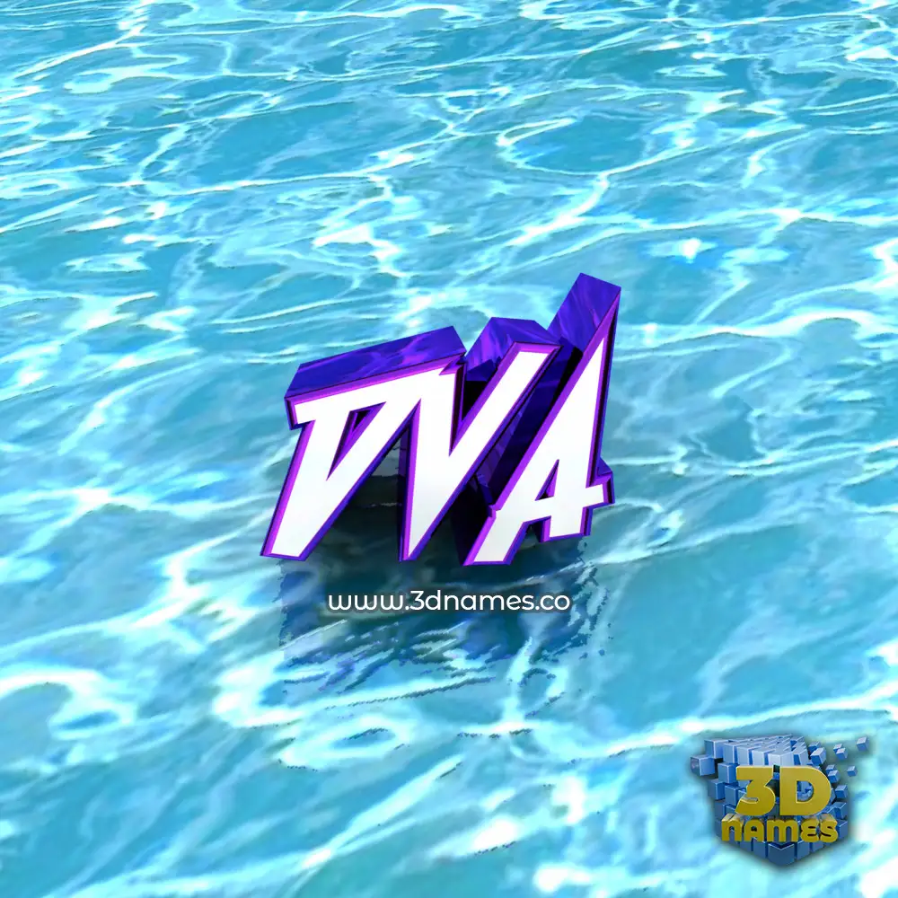 dva in Water style - 3D name wallpaper