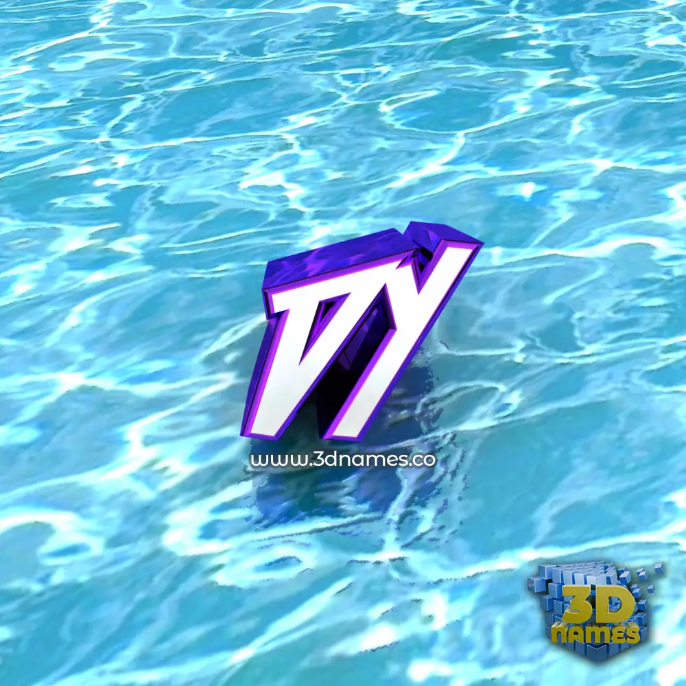 dy in Water style - 3D name wallpaper