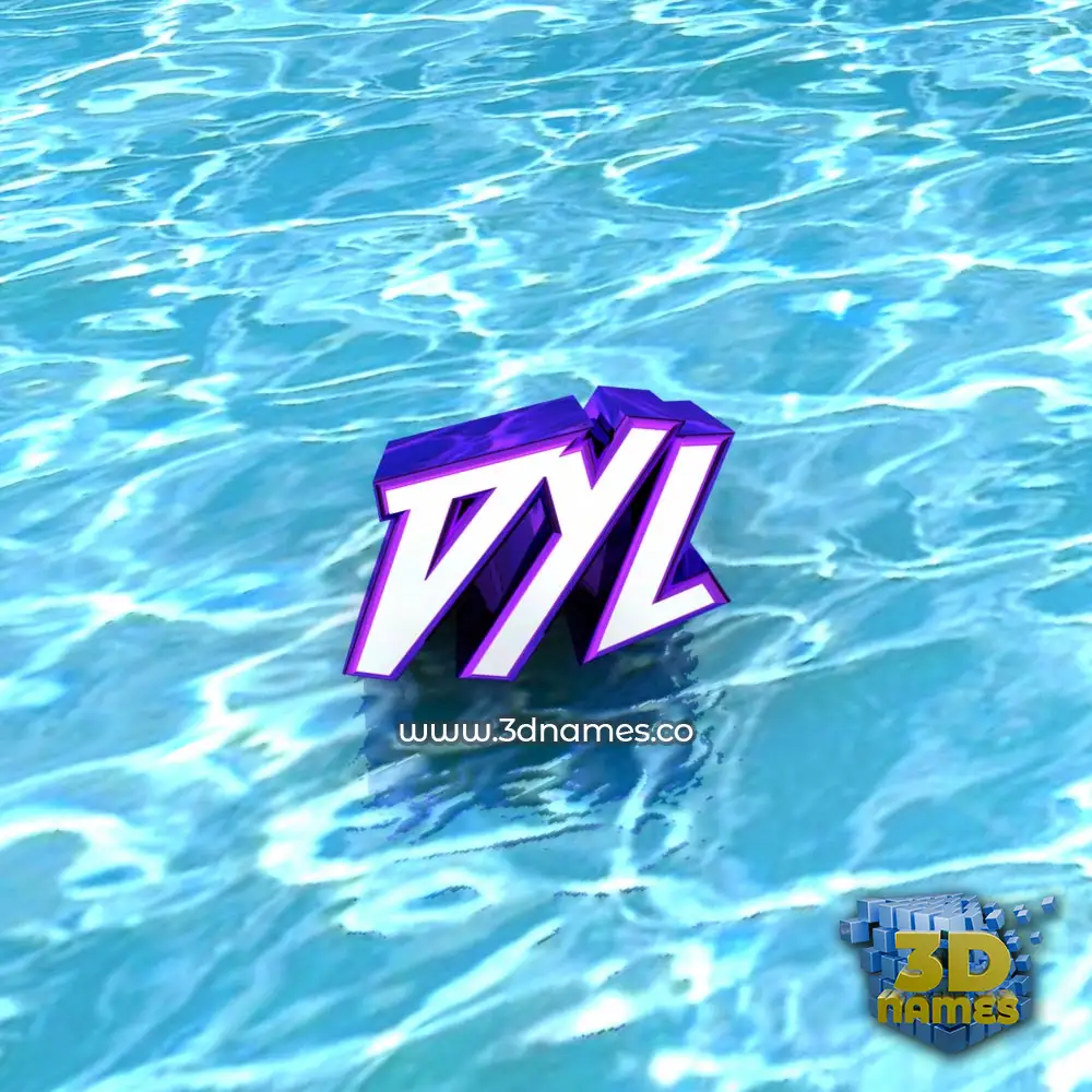 dyl in Water style - 3D name wallpaper